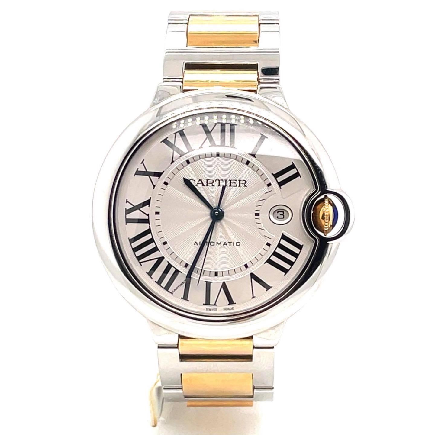Cartier Ballon Bleu 42mm Automatic 18k Yellow Gold & Stainless Steel W69009Z3