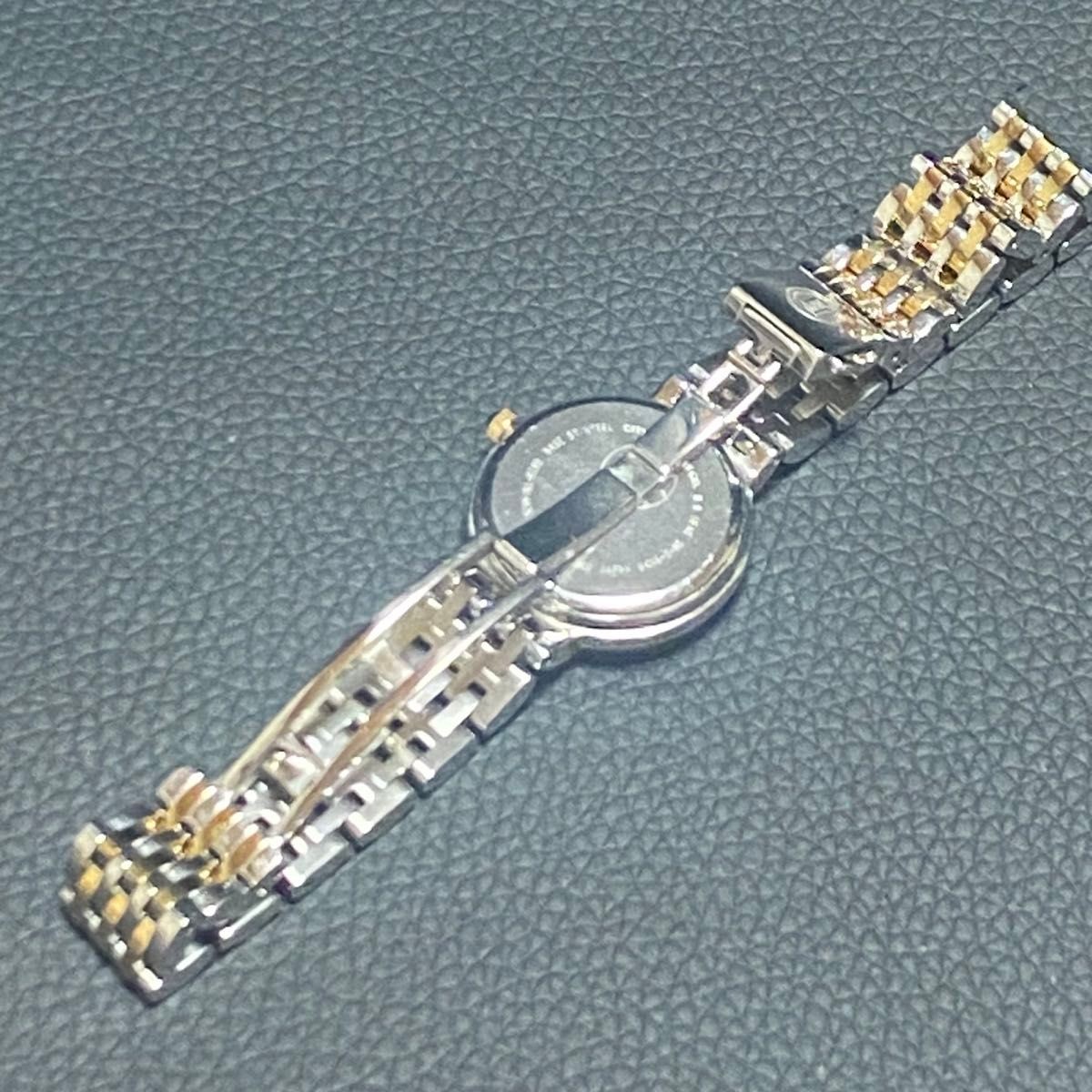 Citizen Exceed Eco-Drive Solar Ladies Watch Cut Glass Silver Gold Dress Japan