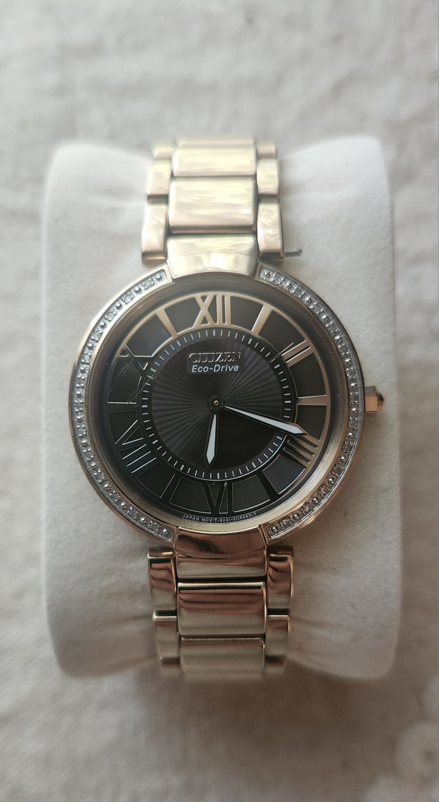 Citizen Eco Drive d’Orsay Rose Gold Tone Watch Stainless Band EM0103-57H