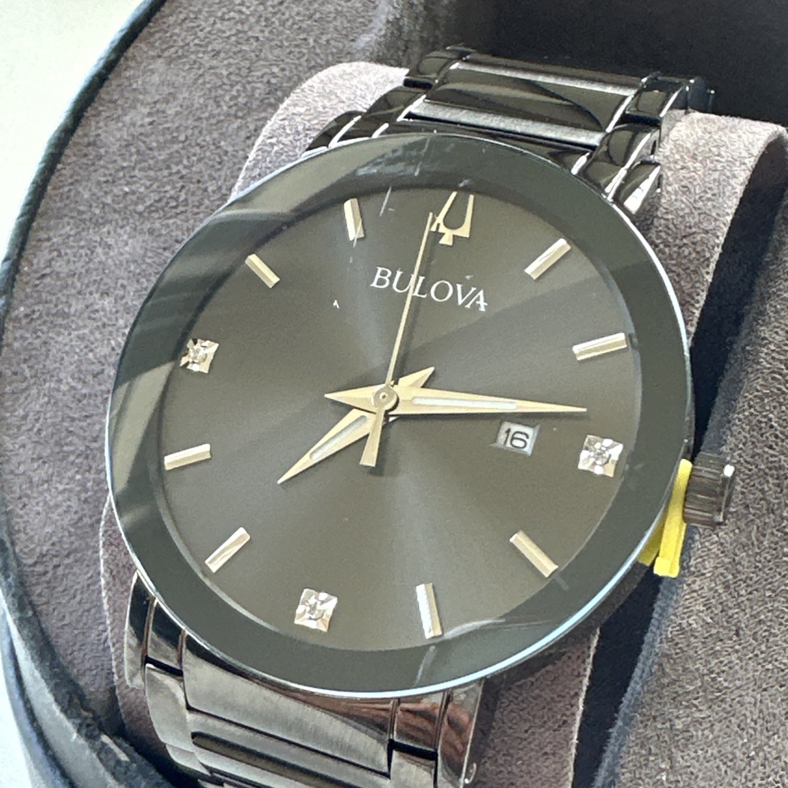 Bulova Millennia Men’s Quartz Diamond Accent Calendar Watch 42mm 98D158