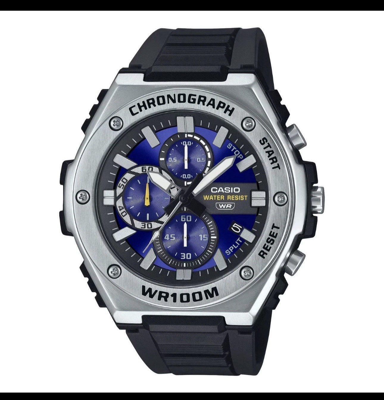 Casio MWA300H-2AV, Men’s Chronograph Watch, 100 Meter WR, Black Resin, No Box
