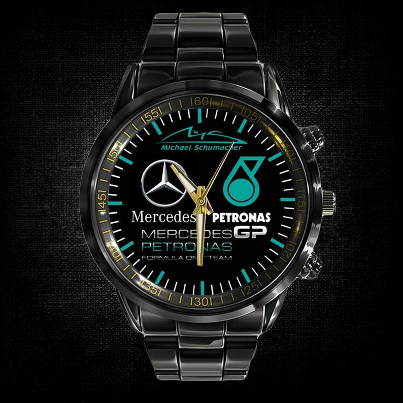 Petronas Formula One Team Mercedes Logo Stainless Steel Watch Gift Car Motor Fan
