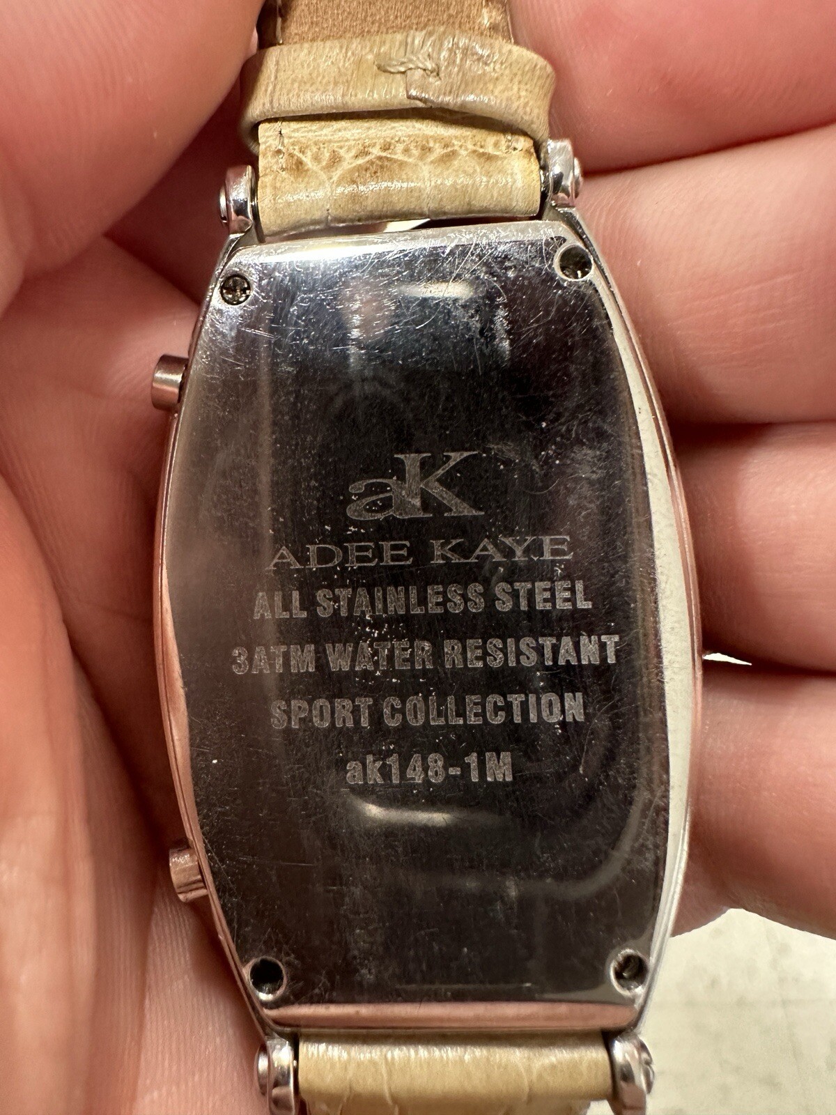 Rare Adee Kaye Beverly Hills Double Face Watch Mother of Pearl AK148-1M