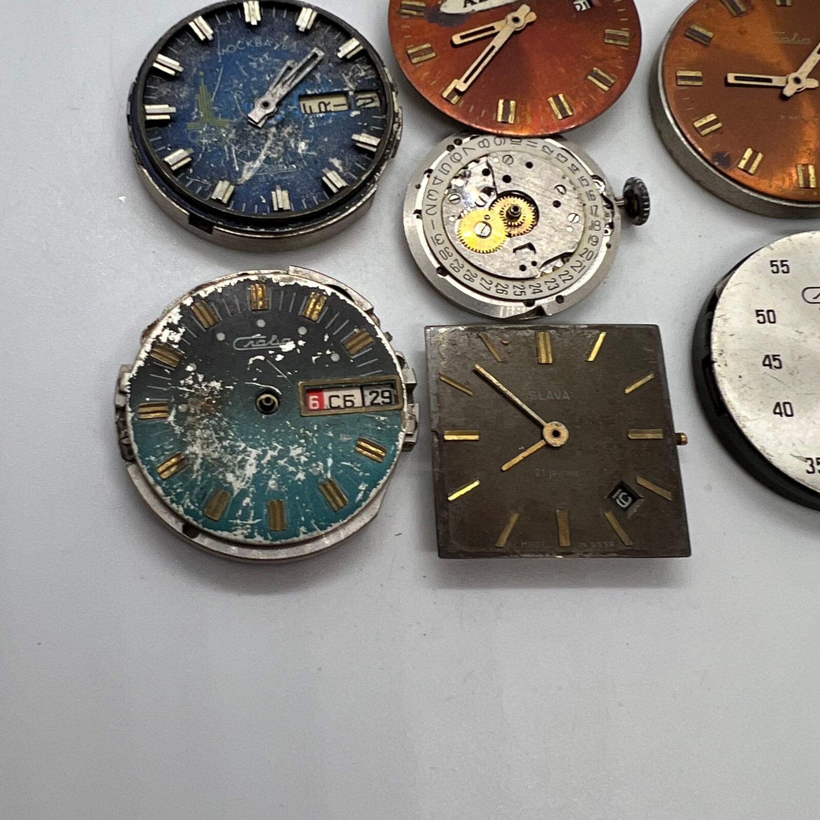 Vintage SLAVA Watch Soviet Collection Ussr Men Wrist Military Original Retro Old
