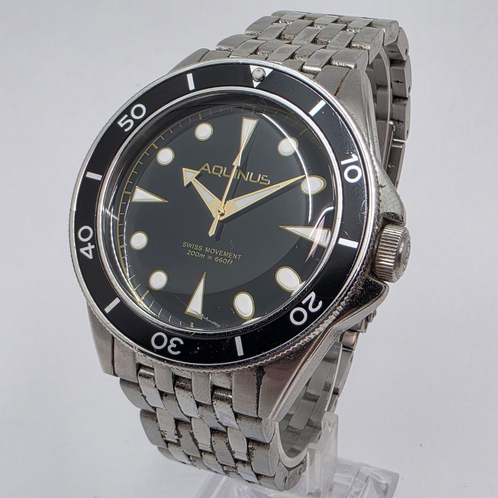 Aquinus Marellio ASSQR7BSBR001 Men’s Stainless Steel Watch