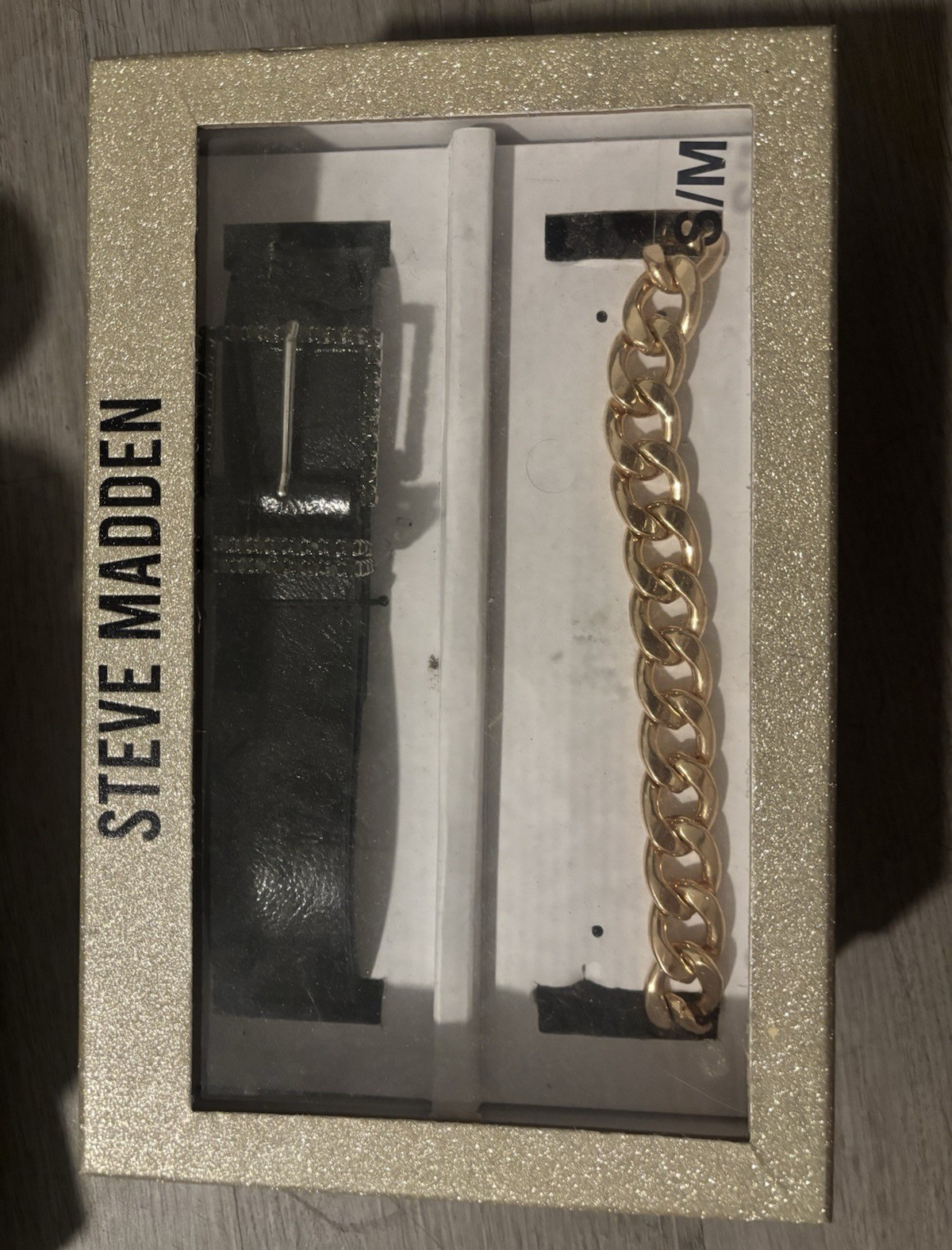 Steve Madden Women’s Wristwatch Interchangeable Leather/Metal Bands Box