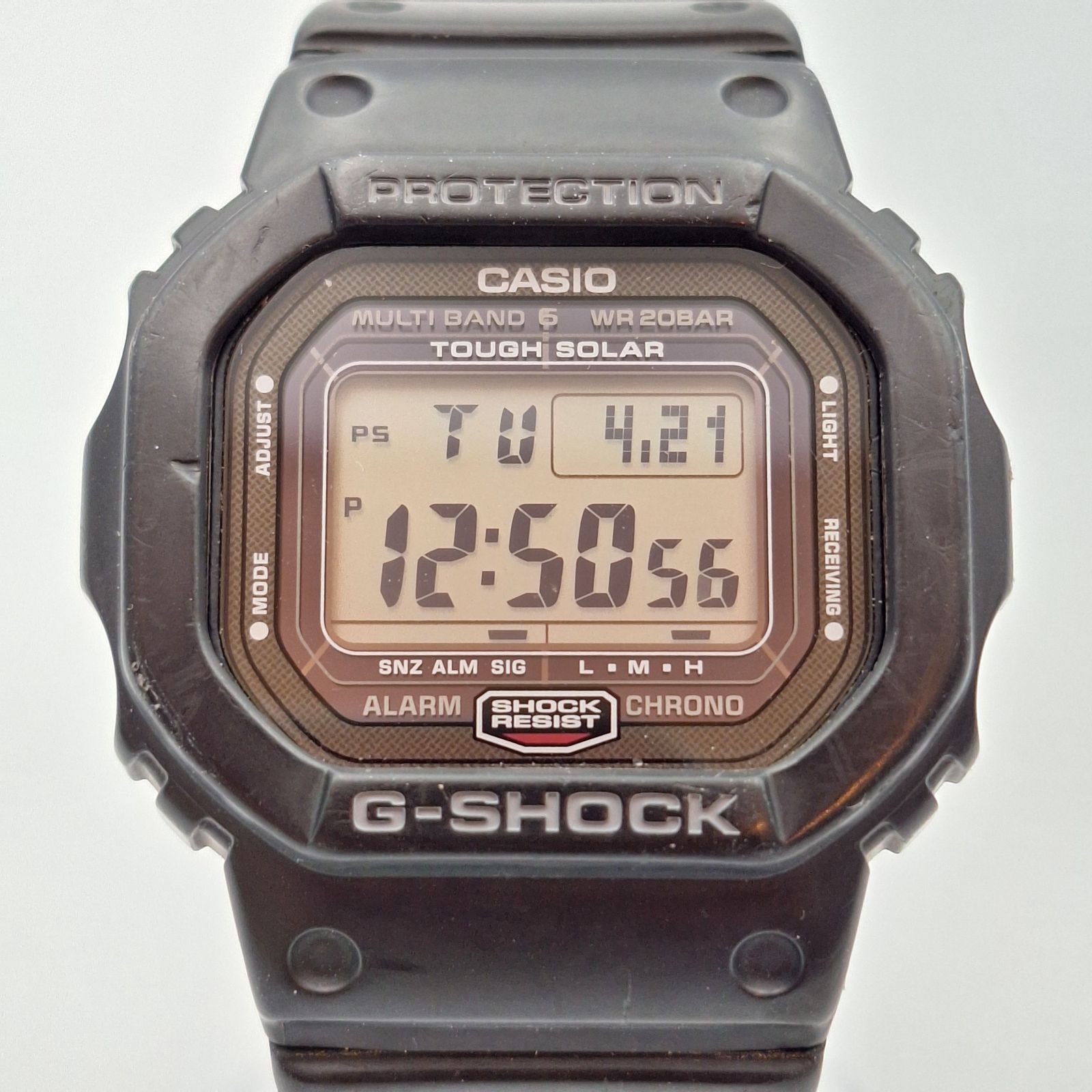 CASIO G-SHOCK GW-5000 Tough Solar Black Solar Radio Wave Watch Working Japan