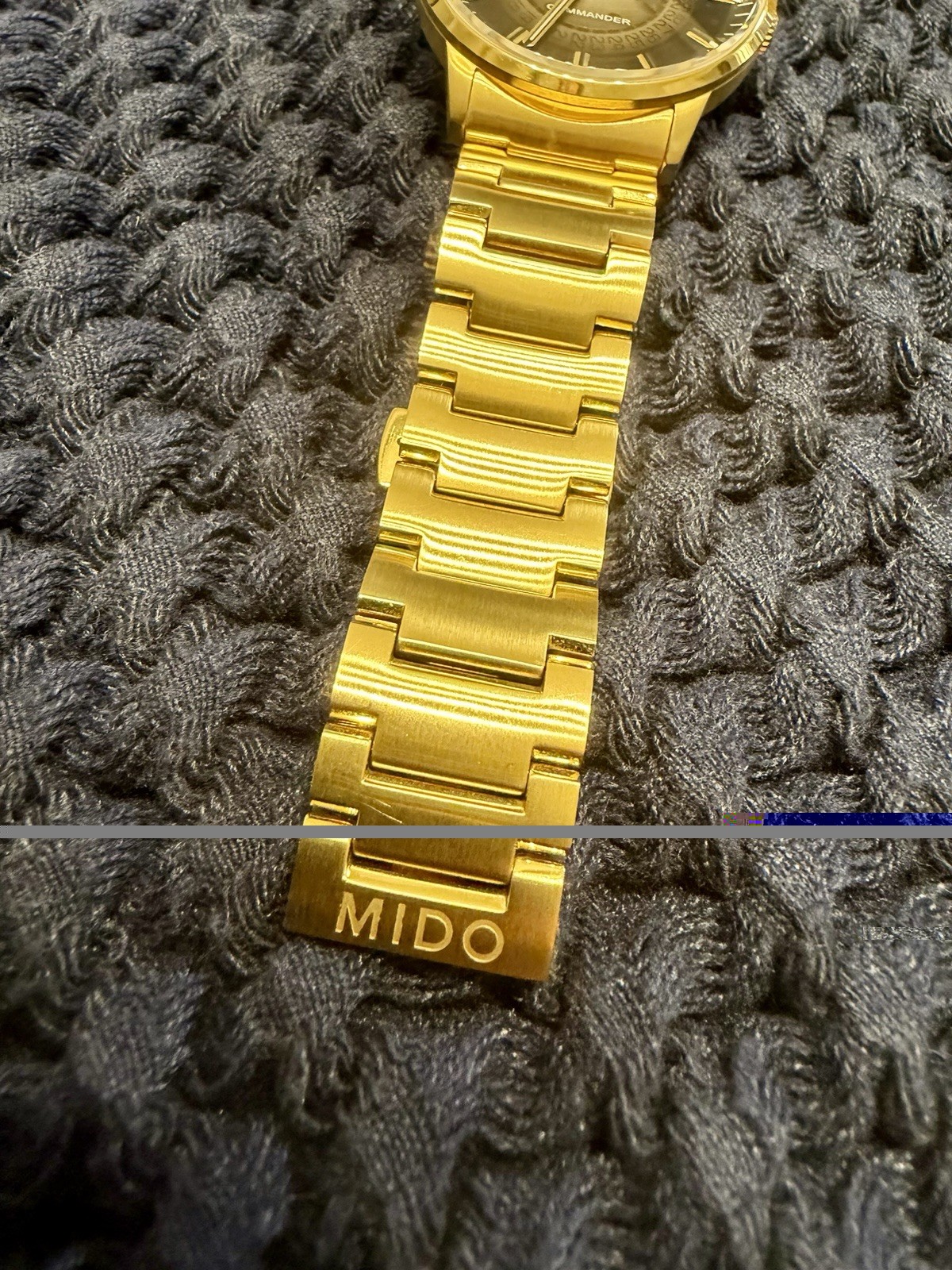 Mido Commander Gradient 40mm Mens Gold Watch see-through dial M021.407.33.411.01