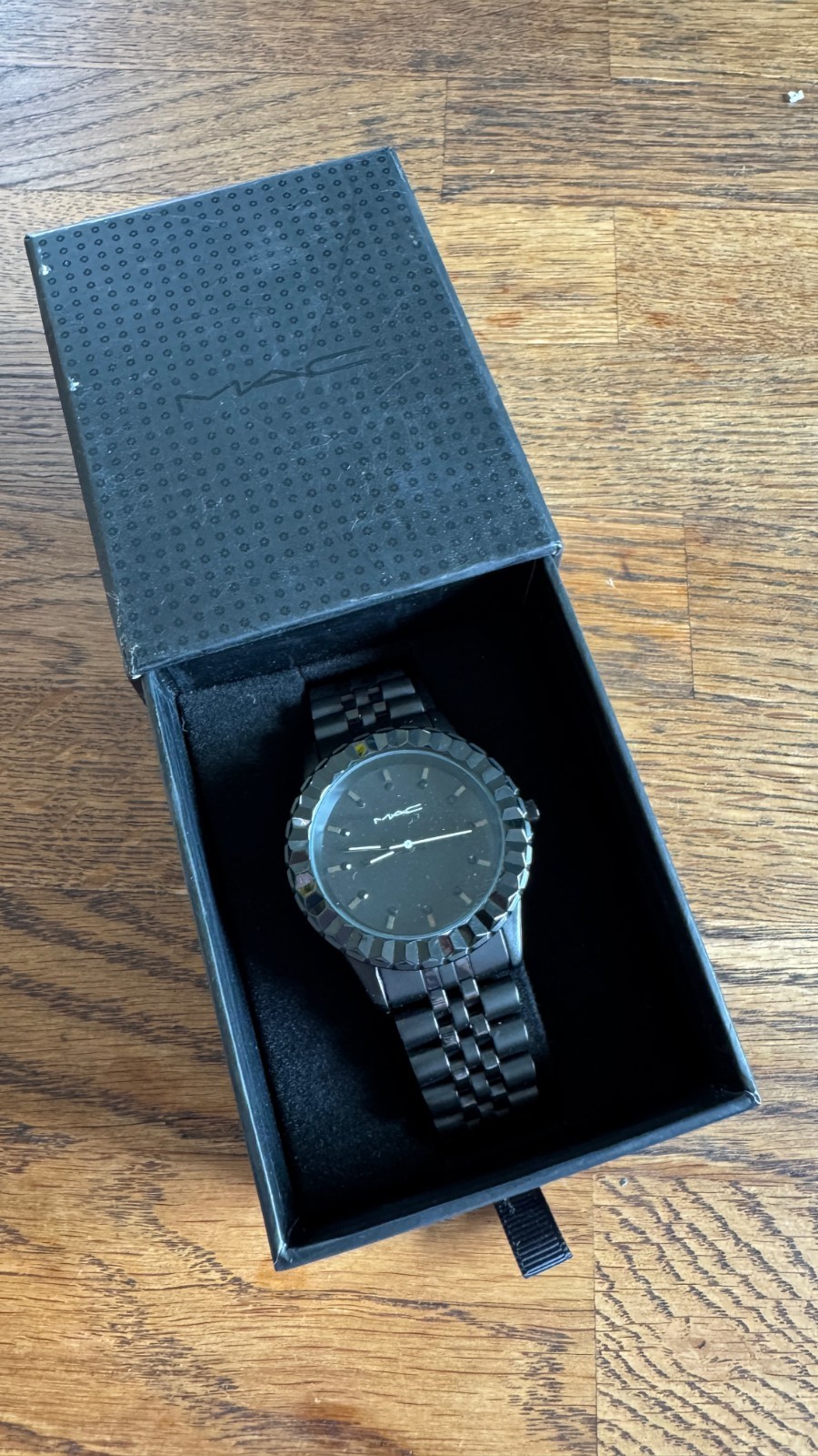 MAC Cosmetics Employee Promo Watch Black All-Black New w/ Box