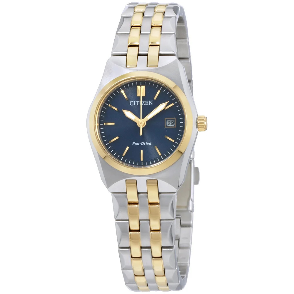 Citizen Eco-Drive Women’s Two-Tone Stainless Steel Blue Dial Watch EW2294-53L