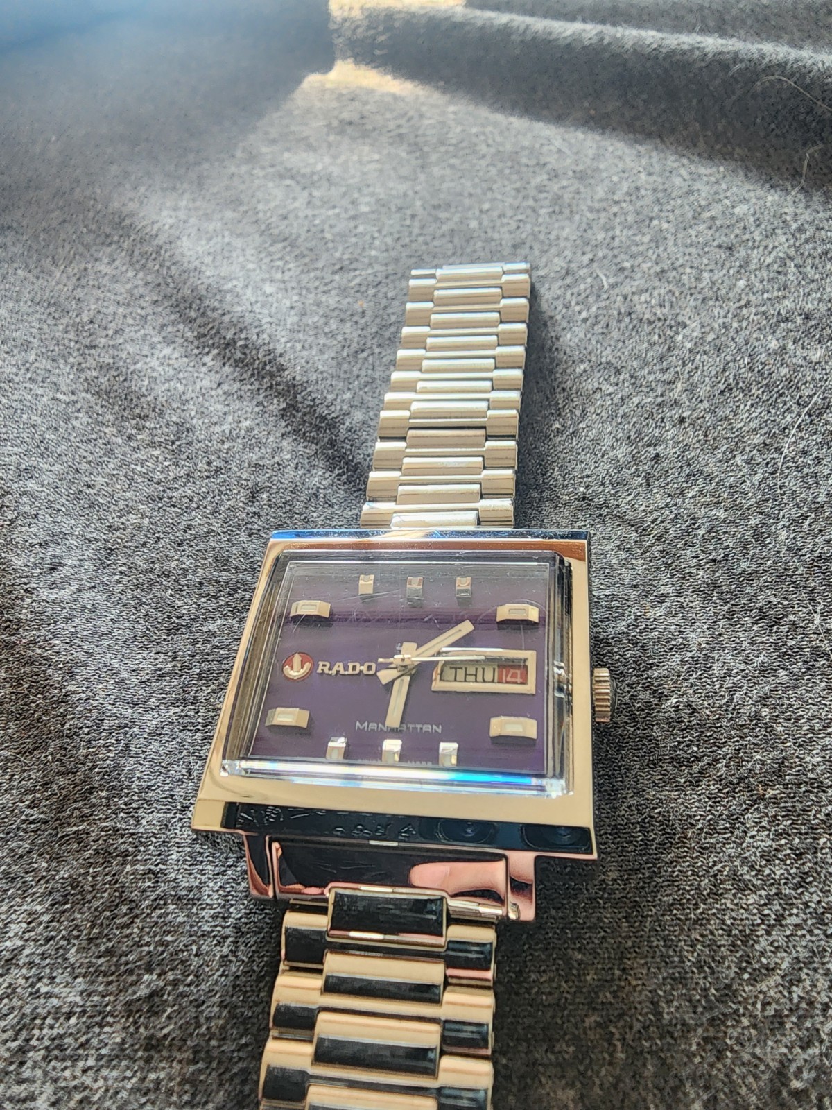 Rado Manhattan Automatic Day/Date Men’s Wristwatch Vintage