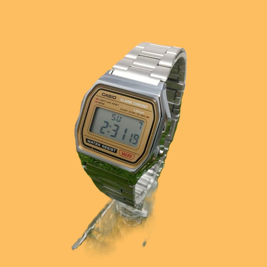 CASIO A158WEA-9JH Vintage Digital Watch Gold Dial Japan Web Limited Model NEW