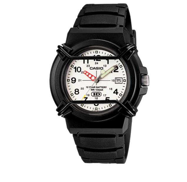 Casio HDA-600B-7BVDF Military Analog Watch 10 Year Battery 100M Water Resistant