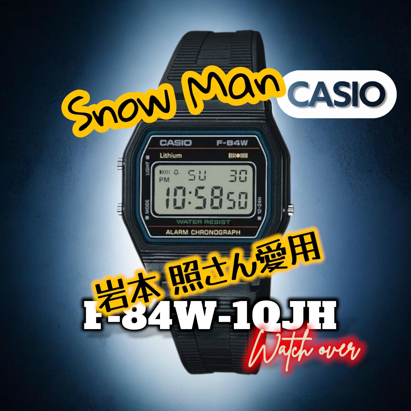 Casio F-84W-1QJH Classic Digital Watch Retro Square Style Used