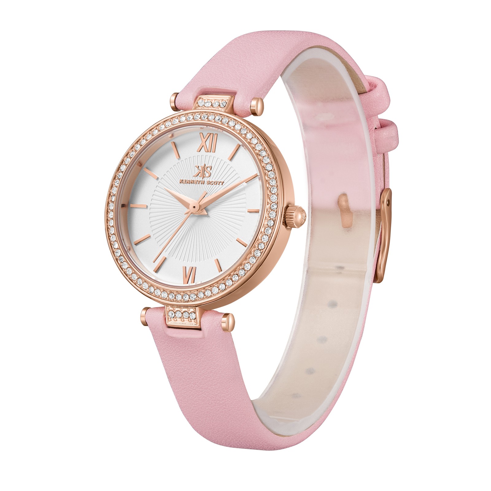 Kenneth Scott Women’s Analog Watch | White Dial, 32mm, 30 m (3 ATM)