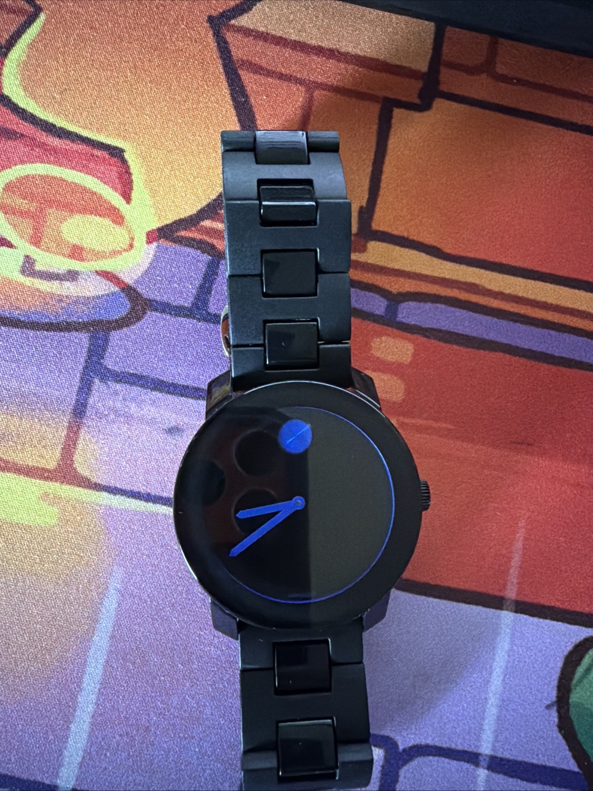 Black / Blue Movado Swiss Movement Watch MB.01.1.29.6015 Men’s