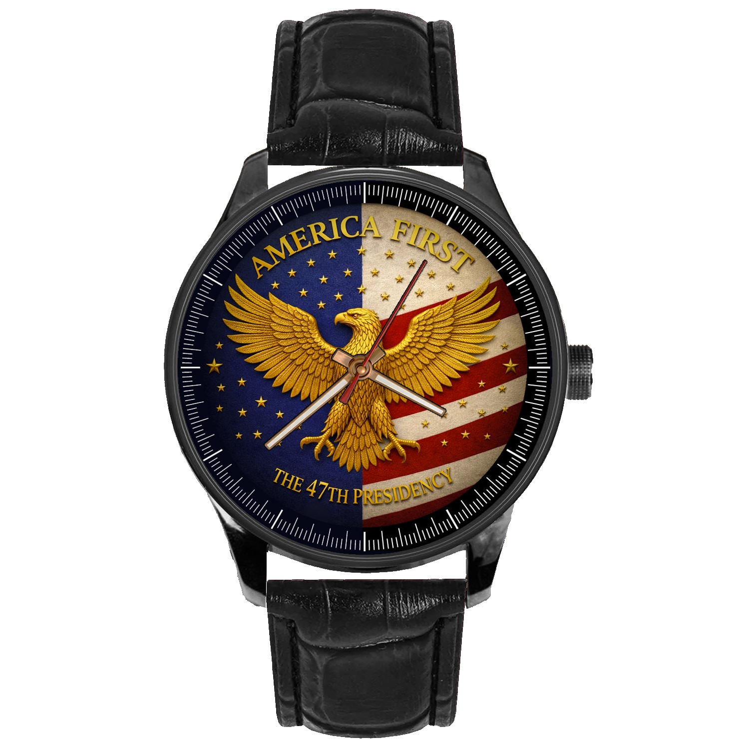 President Donald Trump America First! USA Eagle Metallic Colors Watch