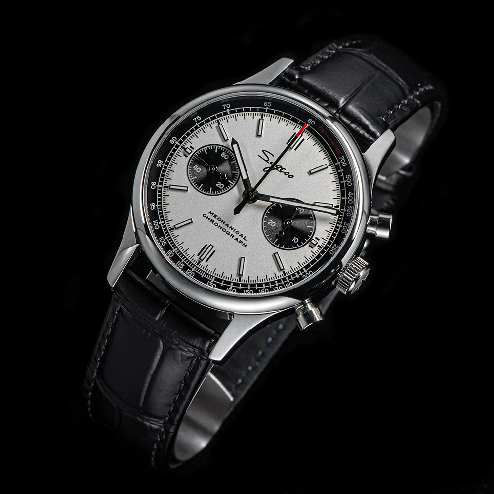 Watch 40mm SWANNECK Sugess Chrono Heritage Panda Dial Chrono SEAGULL 1963