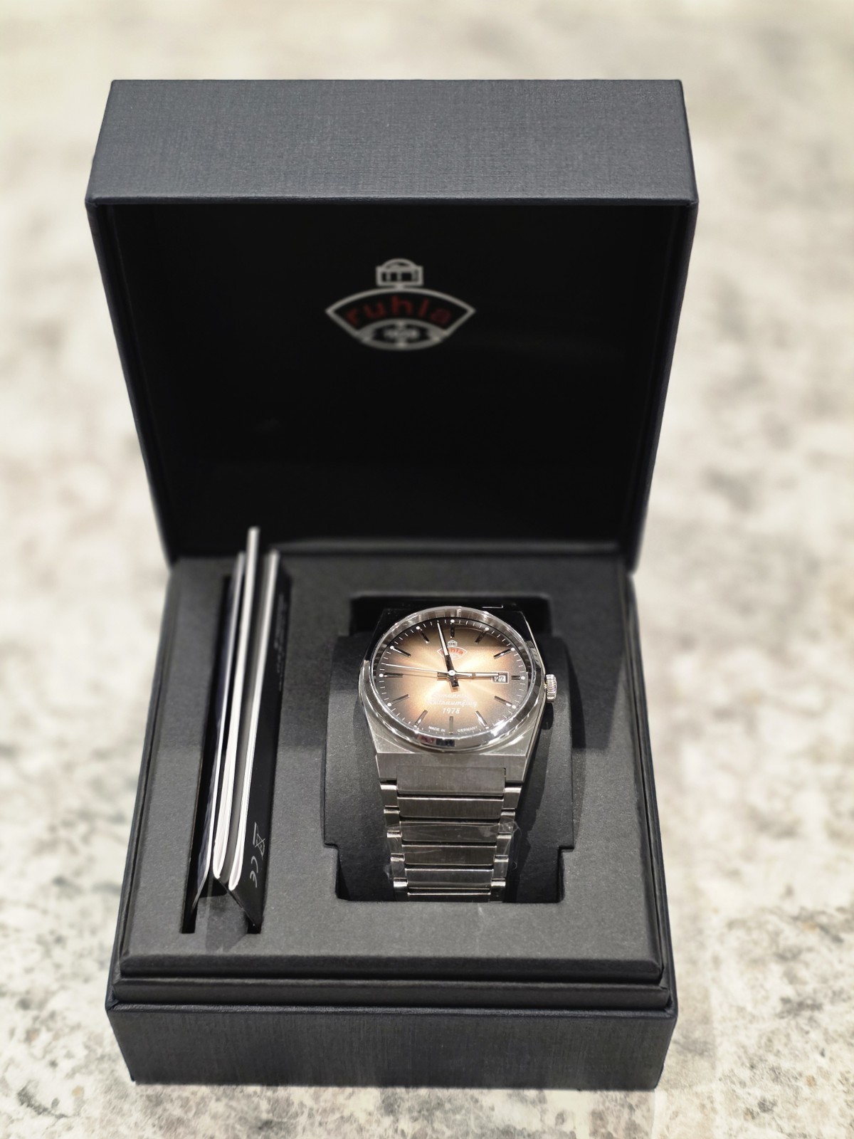 Ruhla “Space Control” Brown Dial Men’s Integrated Bracelet Automatic Watch