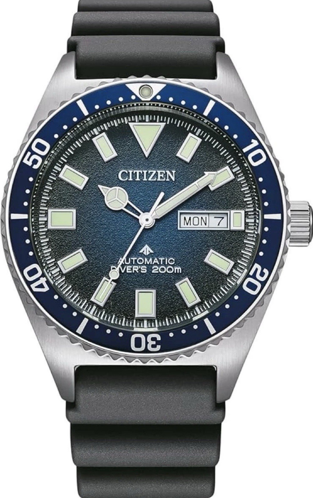 Citizen NY0129-07L Automatic Blue Dial Date Day Indicator Men’s Diver Watch