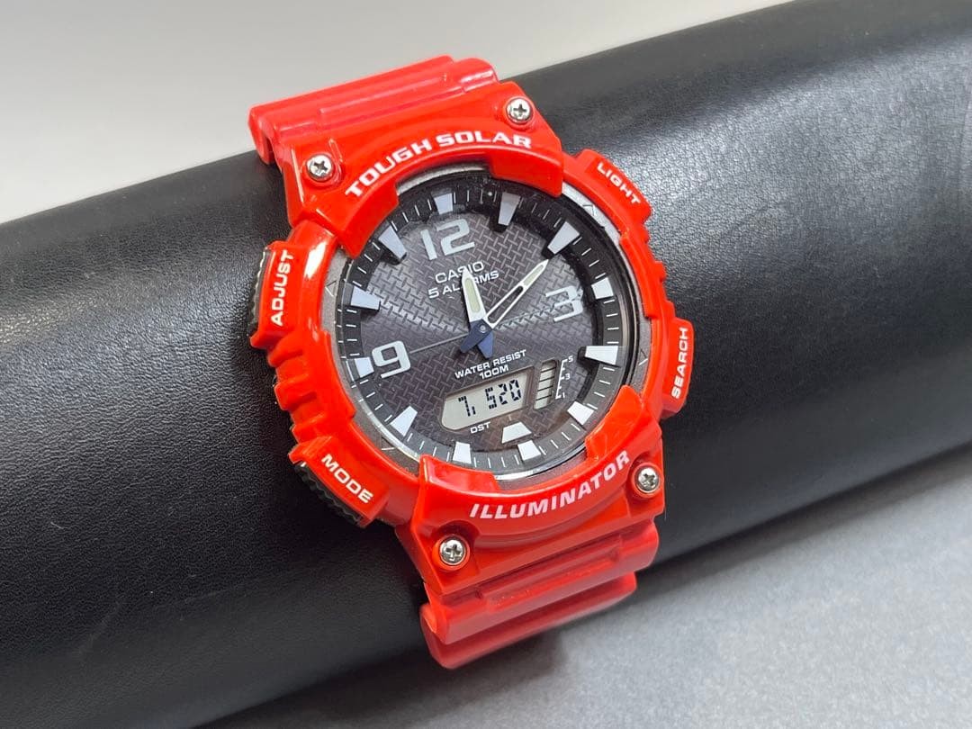 CASIO AQ-S810W Red Tough Solar Ana-Digi Watch