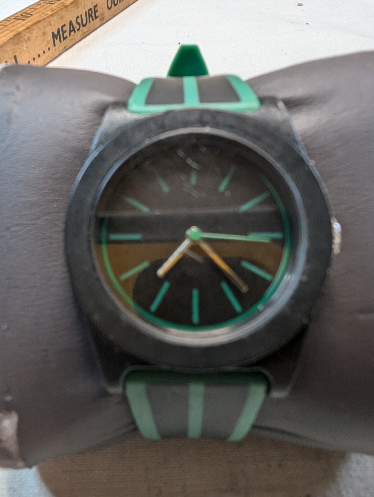 Black & Green 35mm Quartz Watch Acrylic Case
