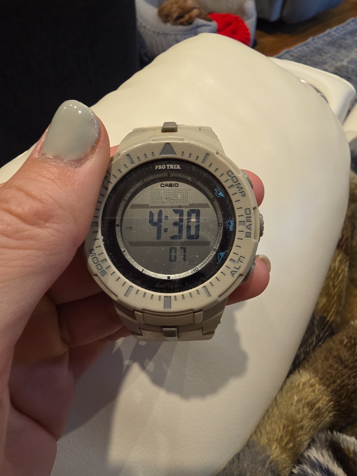 Casio Pro Trek 3443 PRG-300 Triple Sensor Watch Solar Power Tan