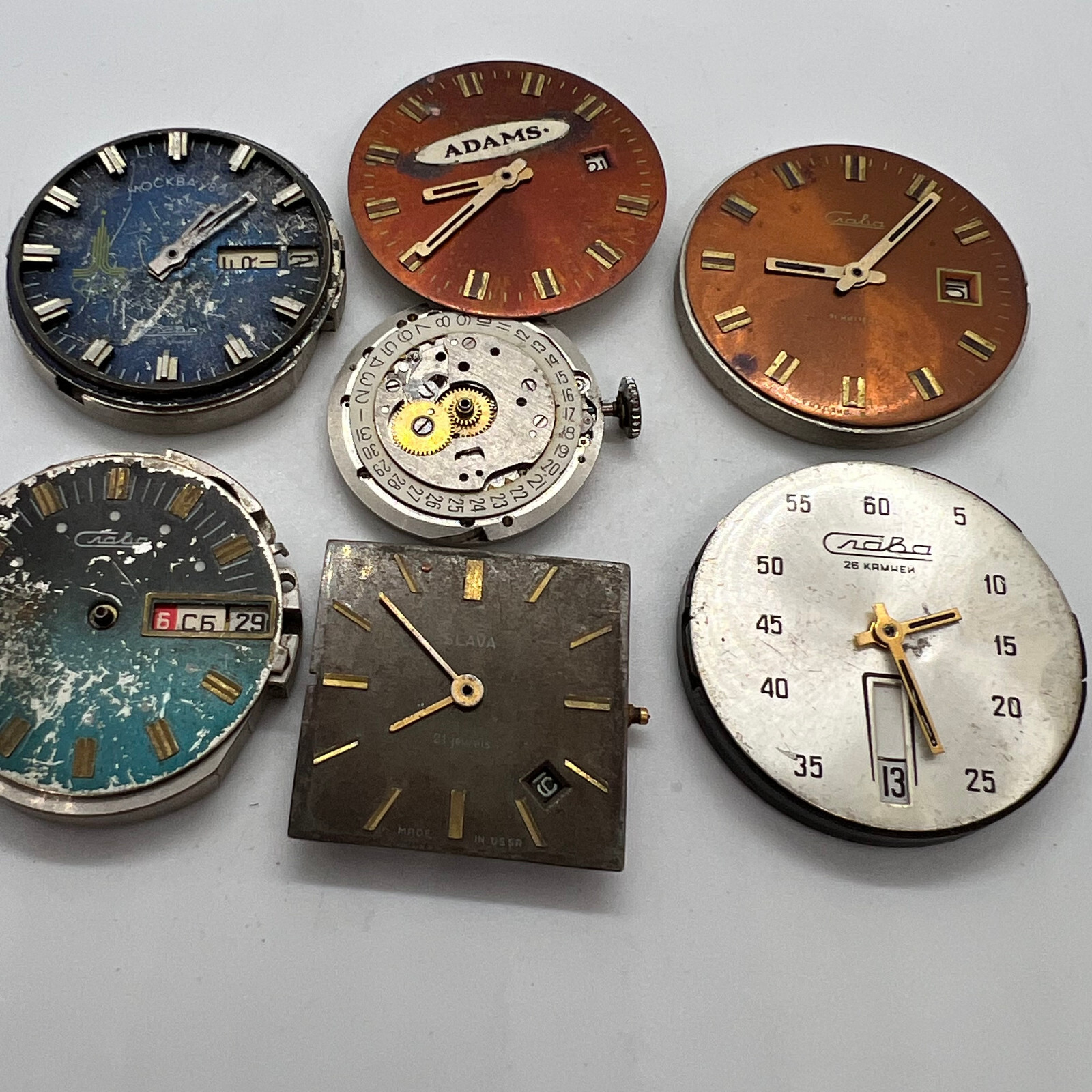 Vintage SLAVA Watch Soviet Collection Ussr Men Wrist Military Original Retro Old