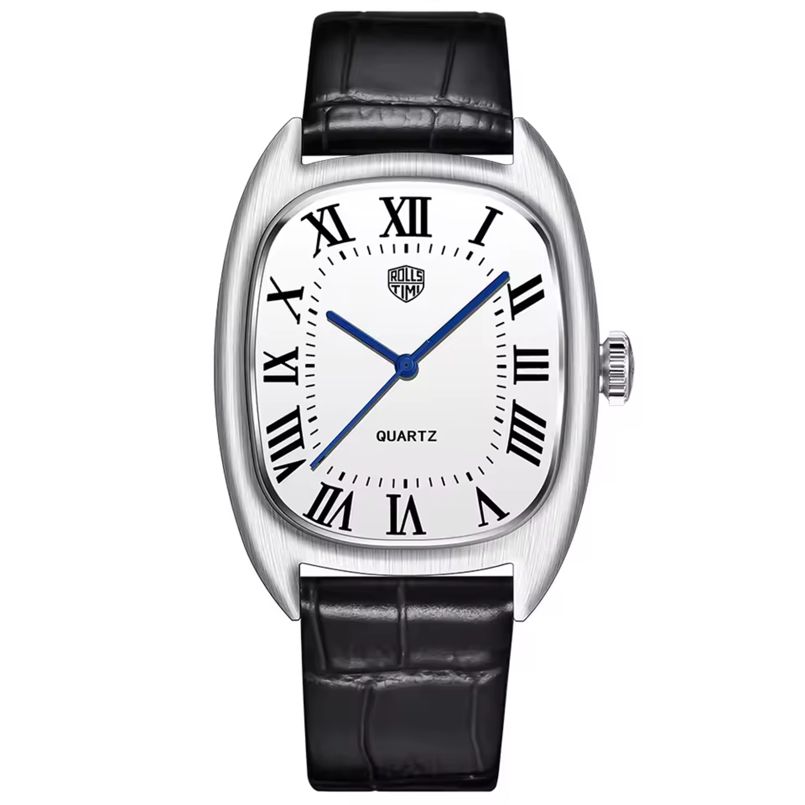 RollsTimi Luxury Dress 36mm x 47mm 5ATM Stainless Steel Leather Strap Seiko VH31