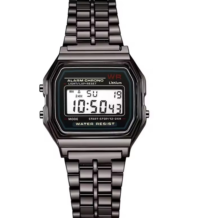 F-91W-1 Men’s 2025 Digital Watch Gray Resin Alarm Light Waterproof New