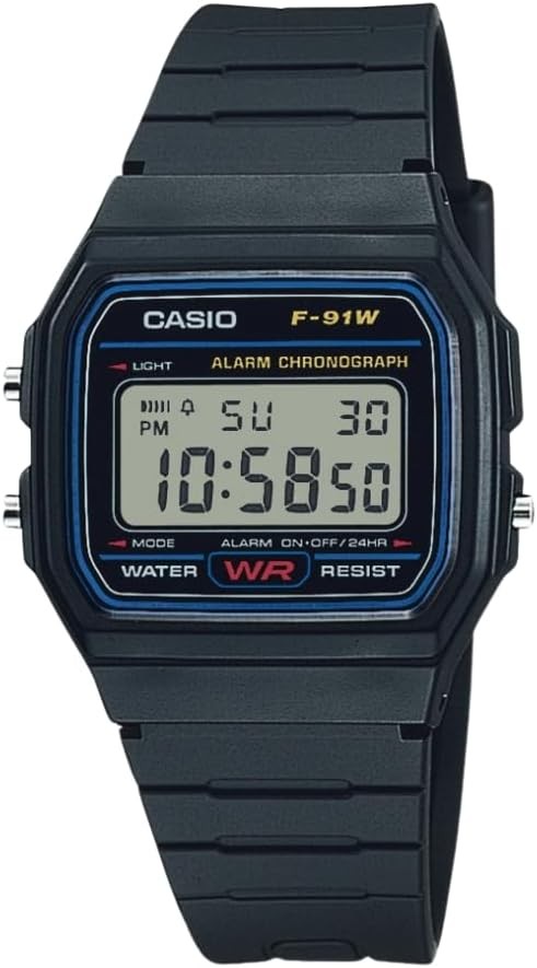Casio F91W Series | Digital Watch | Water Resistant | LED Light