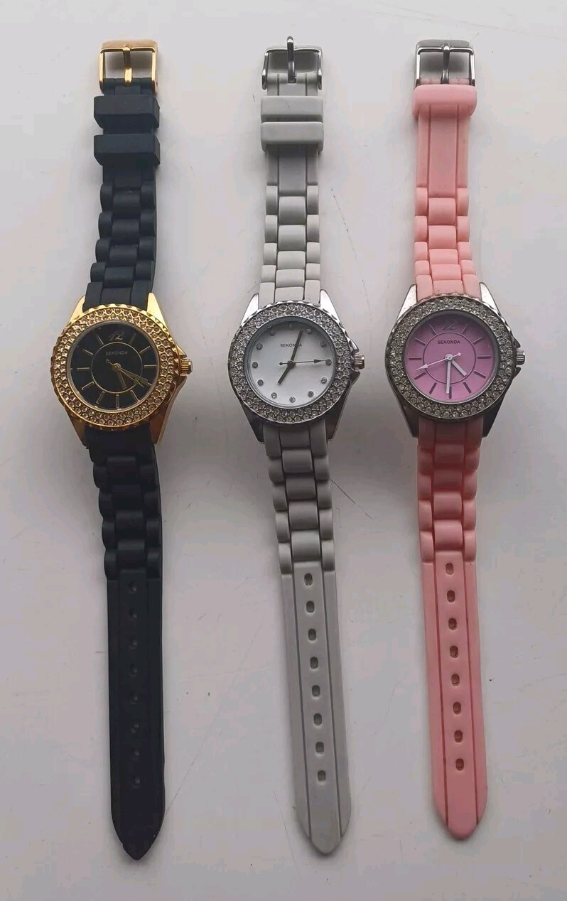 Sekonda Watch bundle party time x 3 – Black, Grey, Light Pink