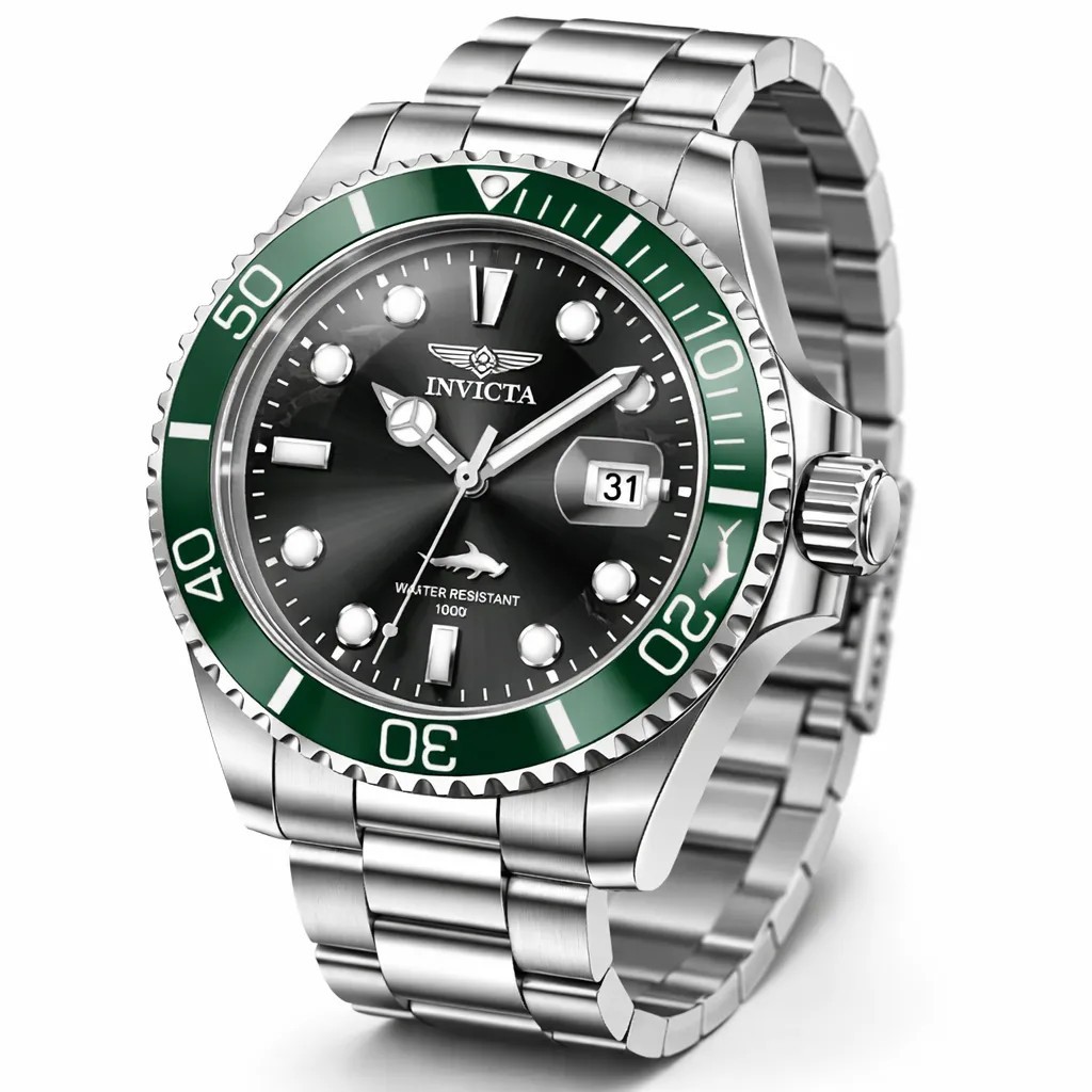 Invicta Pro Diver Selaxis Men’s Watch – 43mm, Green & Steel