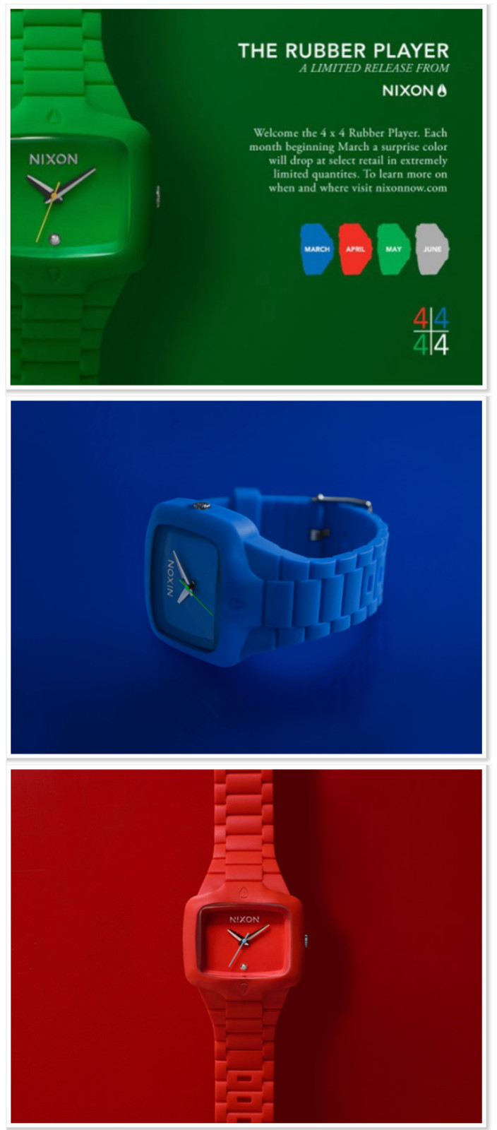 Nixon The Rubber Player Watch Blue 4×4 Limited Edition Collection