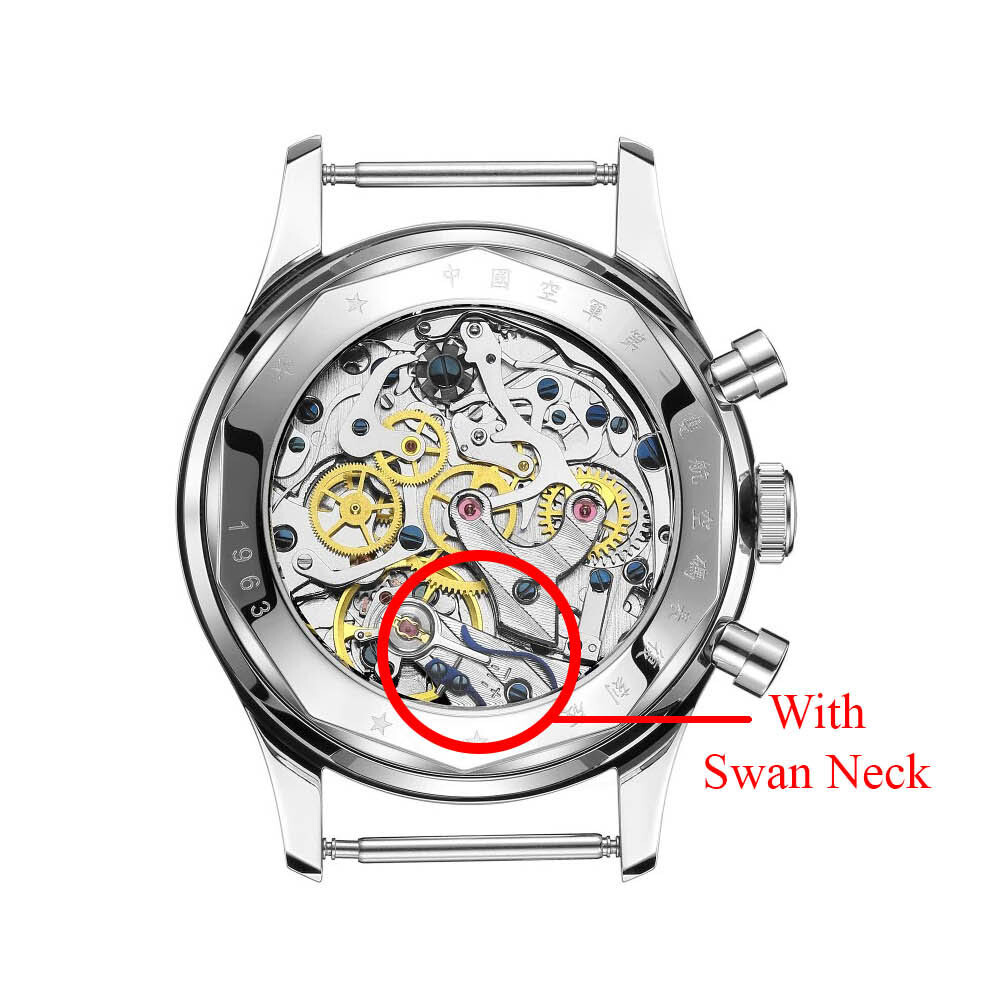 RED STAR 1963 SEAGULL ST1901 Chronograph watch 38mm Venus 175 30M Swan Neck 316L