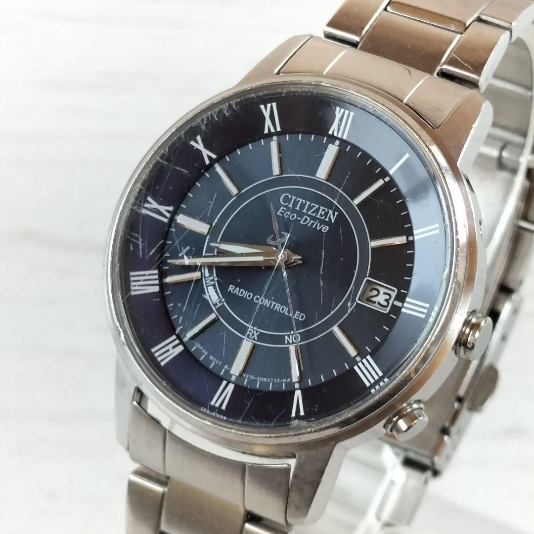 CITIZEN Eco-Drive H415-S054541 Radio-controlled solar-powered watch 【USED】