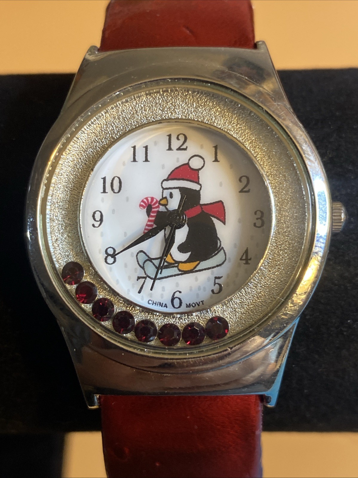 Vintage Christmas Holiday Penguin Wristwatch New Battery