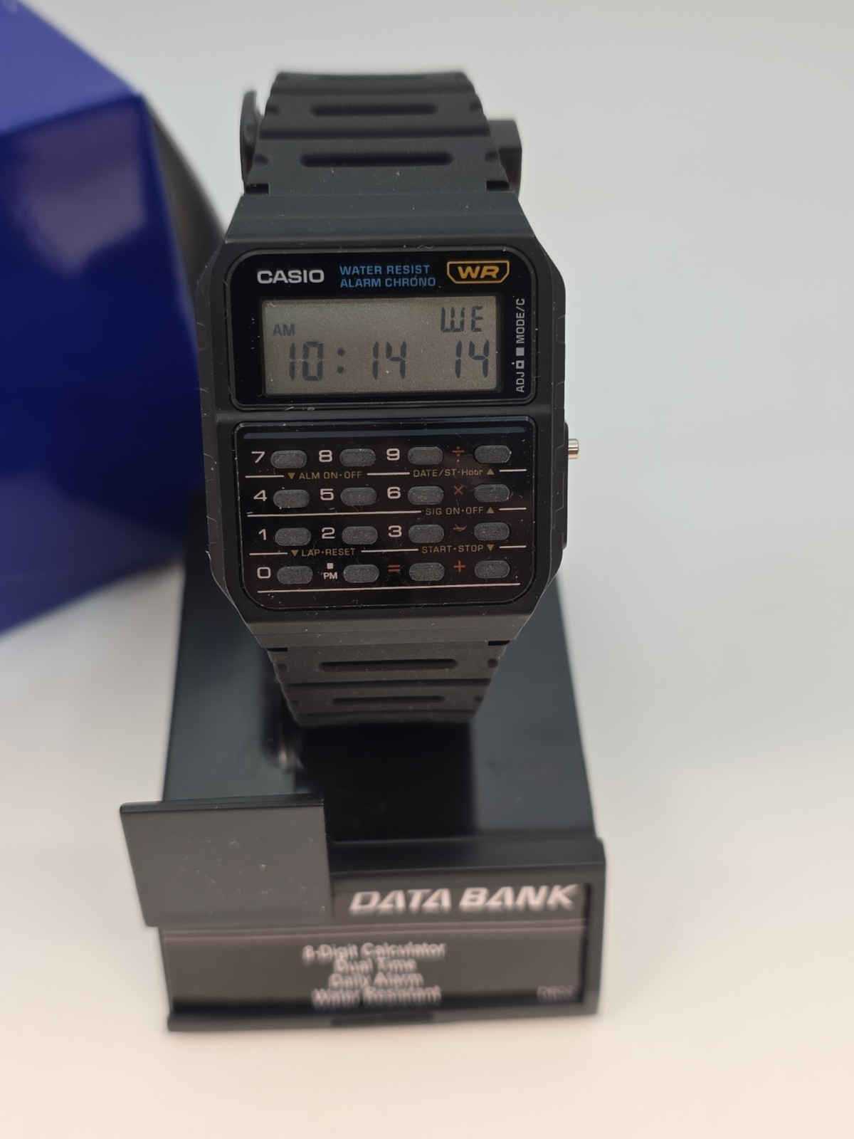 Casio CA-53W-1 Calculator Digital Watch Chrono Black Resin
