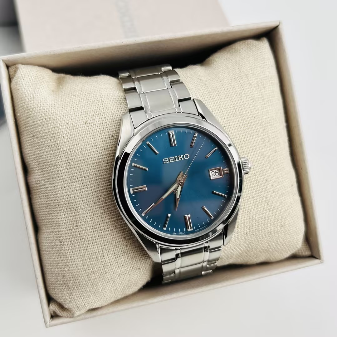 Seiko Essentials SUR525 Blue Dial Men’s Stainless Steel Quartz Watch 40.2mm