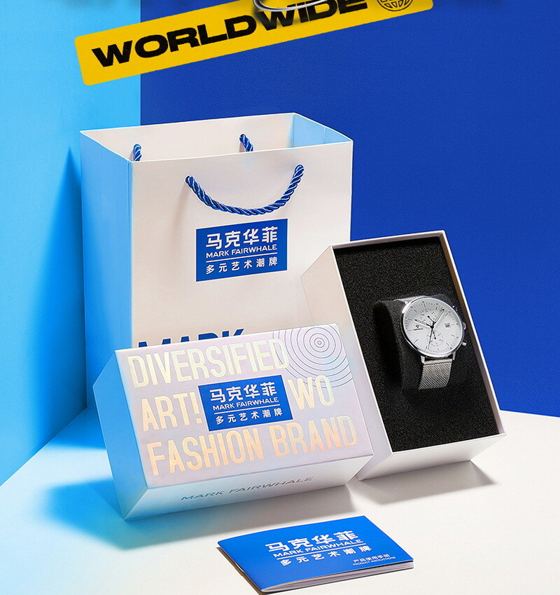 MARK FAIRWHALE Men’s Personality Dial Casual Sports Hollow Out Quartz Wristwatch