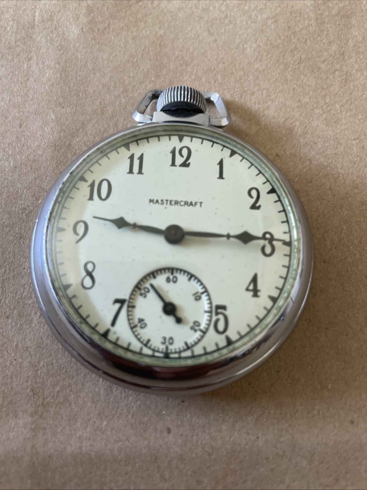 Mastercraft Mechanical Wind Up Vintage Pocket Watch In Good Condition