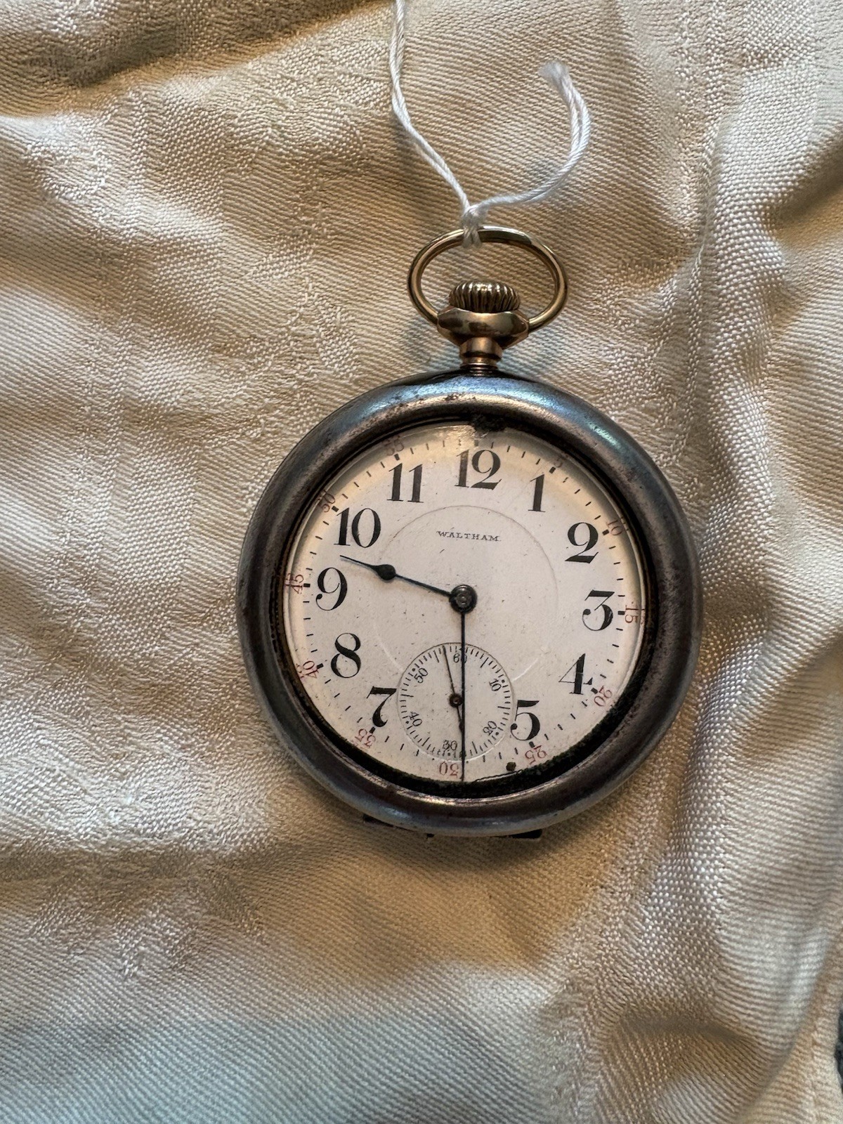 Waltham B&B Royal Pocket Watch 17J Open Face Gold Filled White Dial 19052944