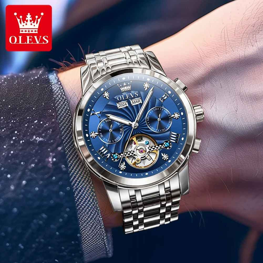 Automatic Mechanical Waterproof Watch Luxury Dial Men Men’s Strap