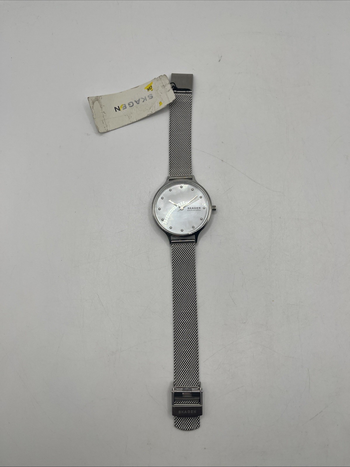 Skagen Anita Mother-of-Pearl Silver-Tone Steel Mesh Ladies Watch SKW2775