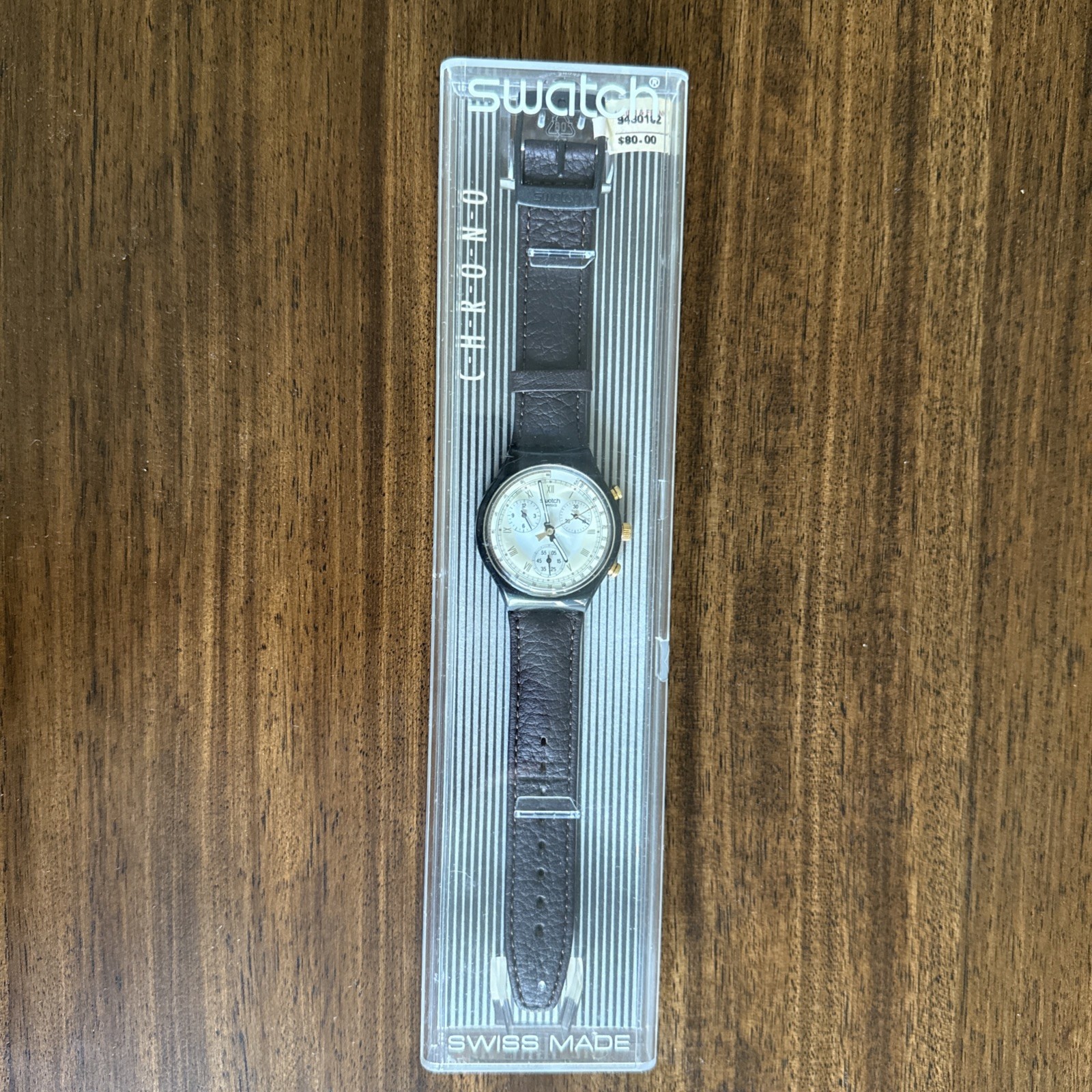 On Sale!!! Swatch “Chrono Lodge” NIB, perfect!!! leather band