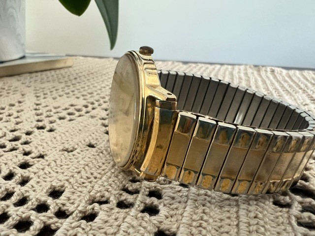VTG Timex Men’s Gold Tone Round Classic Watch – New Battery