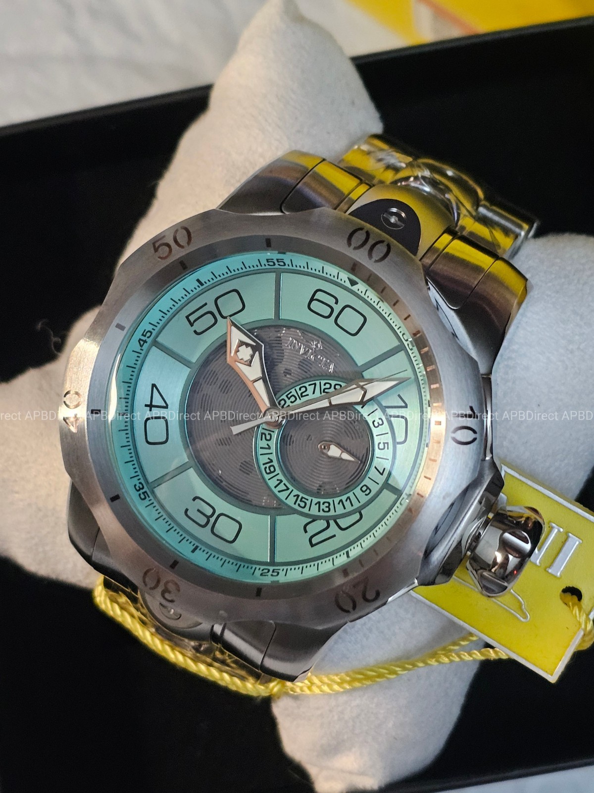 Invicta – VENOM – Partial Skeleton Gray & BLUE Dial 100m SS Bracelet mens watch