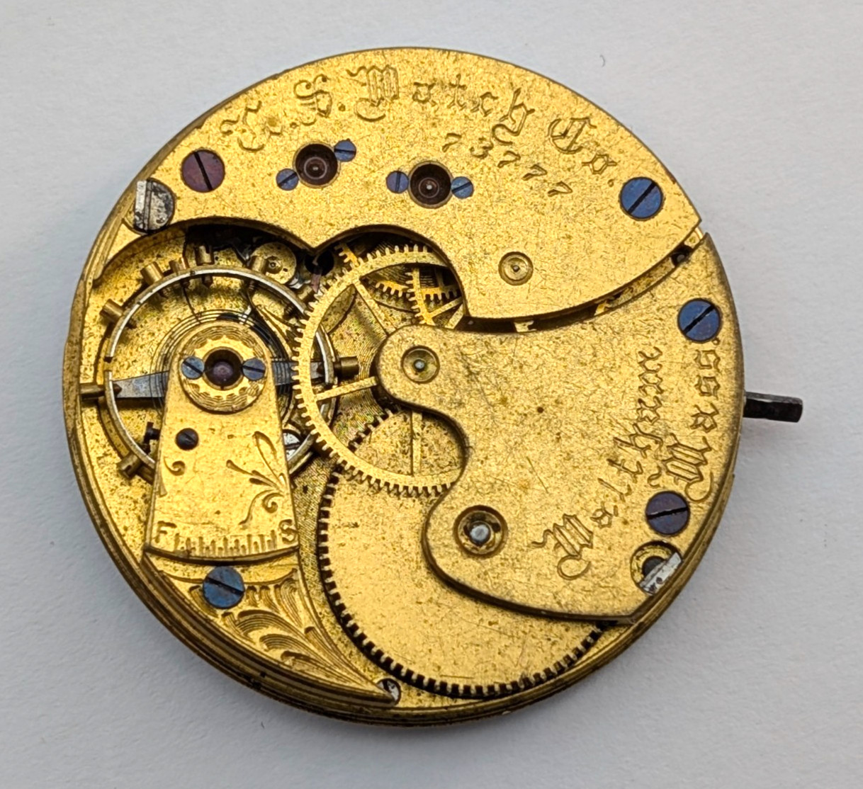 RARE 1891 United States Watch Co Grade 65 Model 1889 11j Pocket Watch Movement