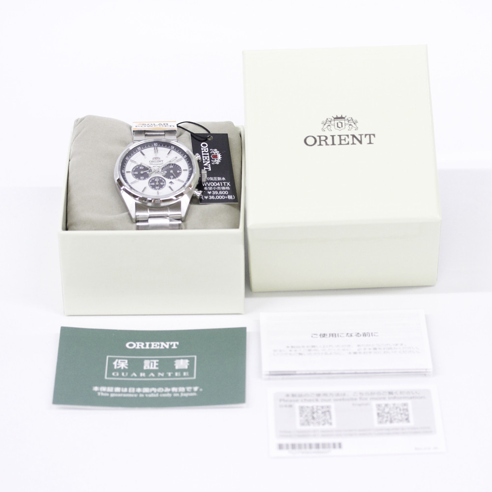ORIENT WV0041TX Analog Solar Powered Solar Powered White Silver