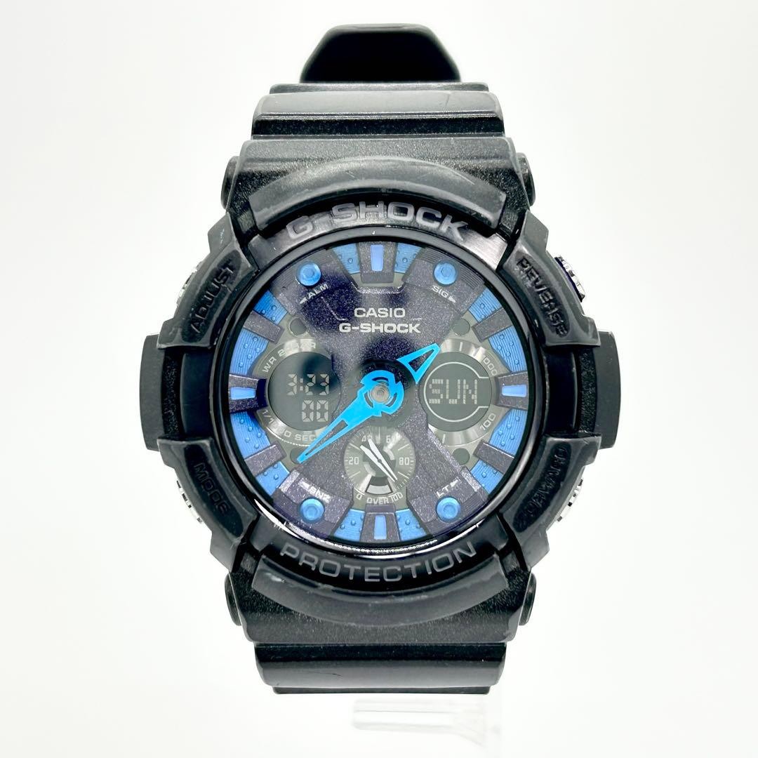Casio G-Shock GA-200SH Digital Watch Black/Blue, Case 2.2 in, Wrist 8.5 in